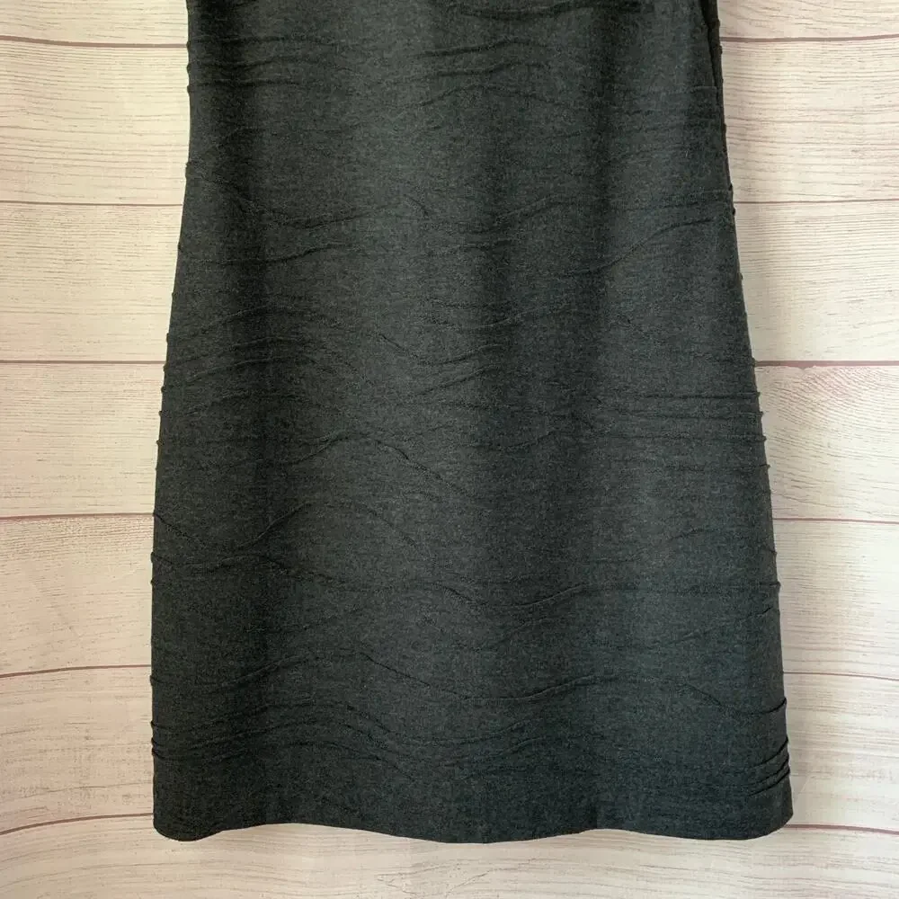Christopher & Banks Gray Cowl Neck Dress Short Sleeves Size 6